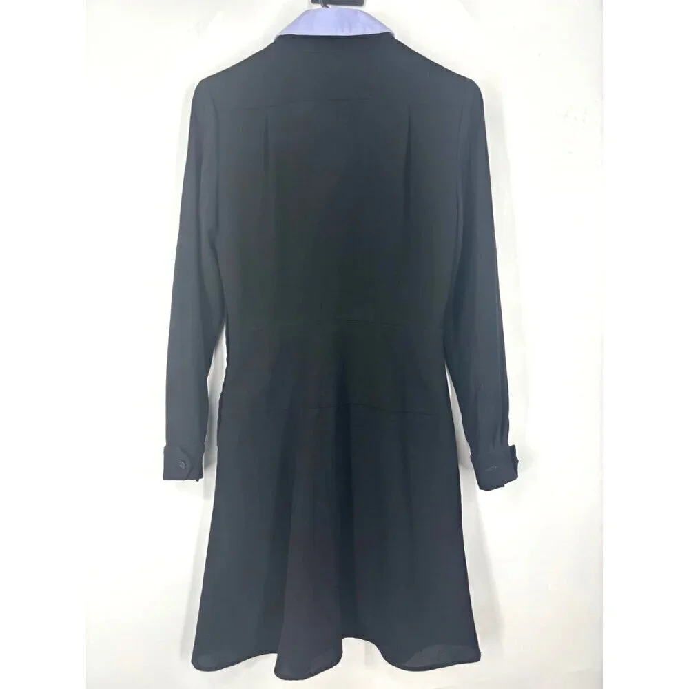 Coach Black Button Up Flare Shirt Dress‎ 0